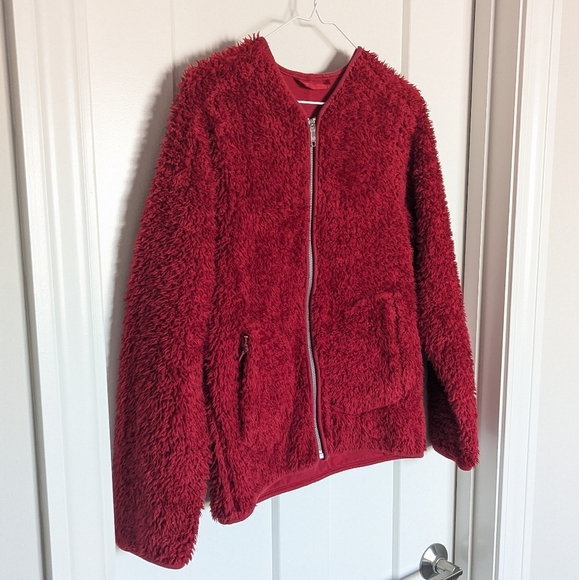 Lululemon Oh So Sherpa Red Full Zip Jacket sz 2 - Picture 3 of 8